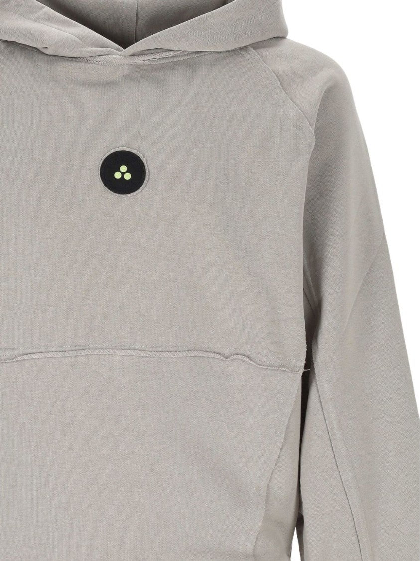 Peuterey Refined Neutral Sweater With Ribbed Details