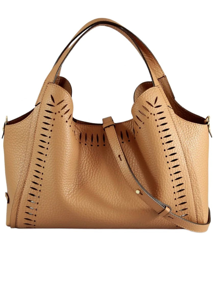 Loristella Brown Serena Textured Slouchy Handbag