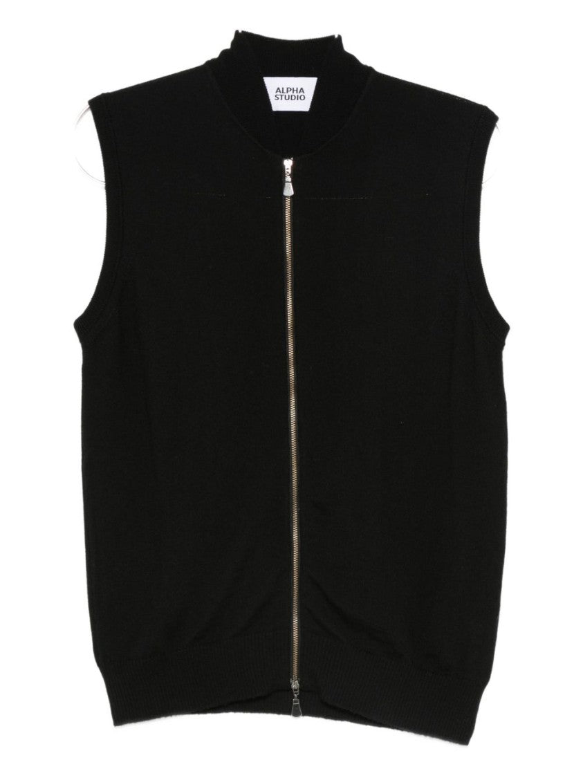 Alpha Studio Sleeveless Merino Wool Sweater