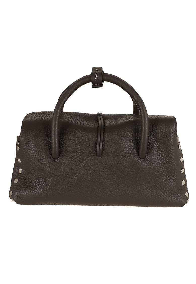 Zanellato Textured Calfskin Bag With Bold Logo Closure