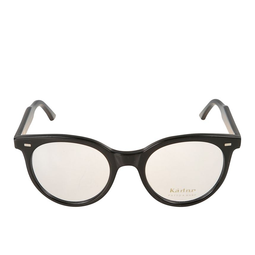 Kador Cynda Classic Round Frame Eyeglasses With Glossy Black Finish