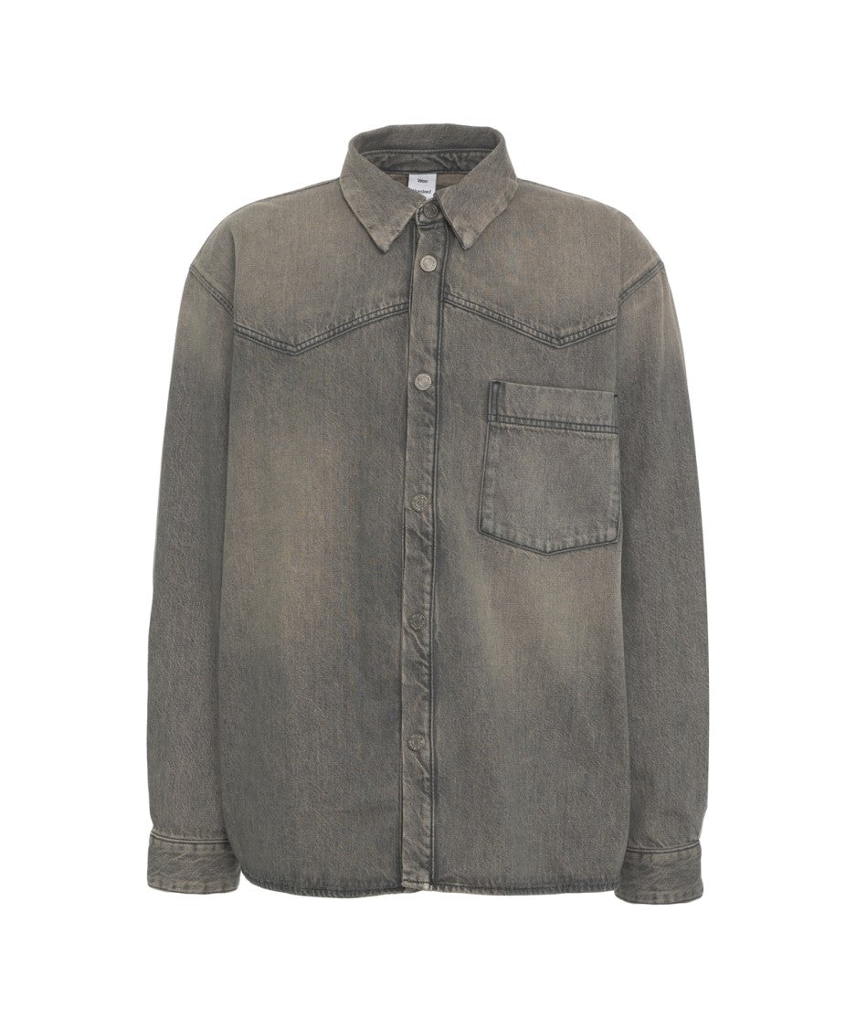 Won Hundred Denim Overshirt With Button-Up Front