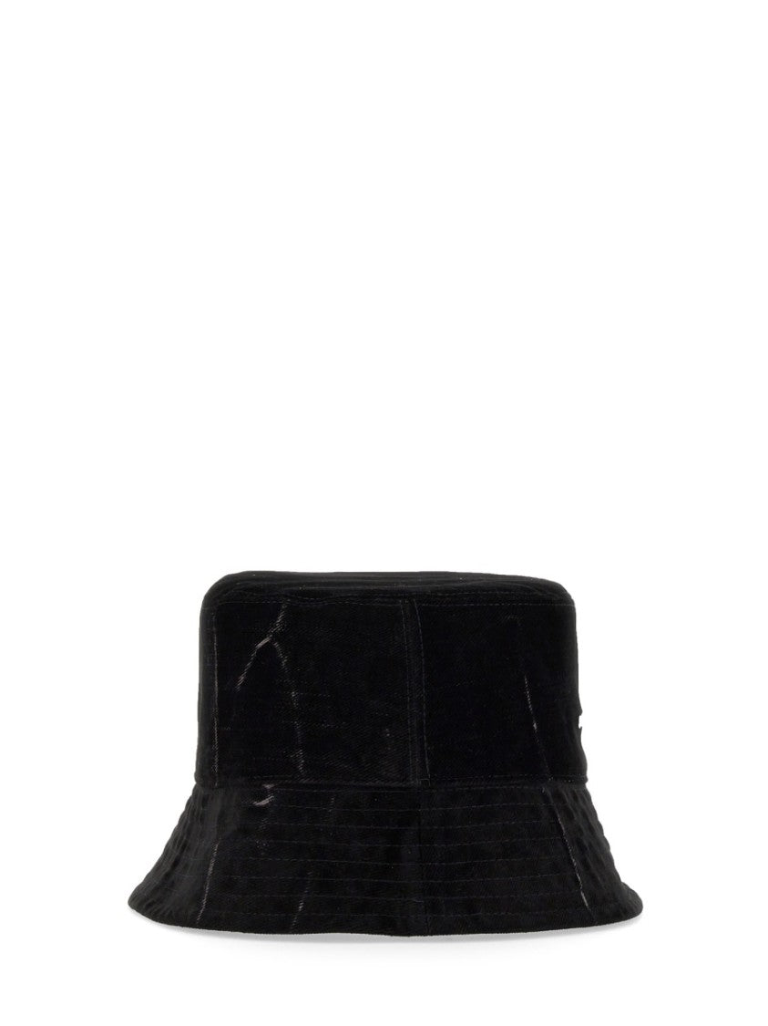 Stella Mccartney Subtle Textured Black Bucket Hat
