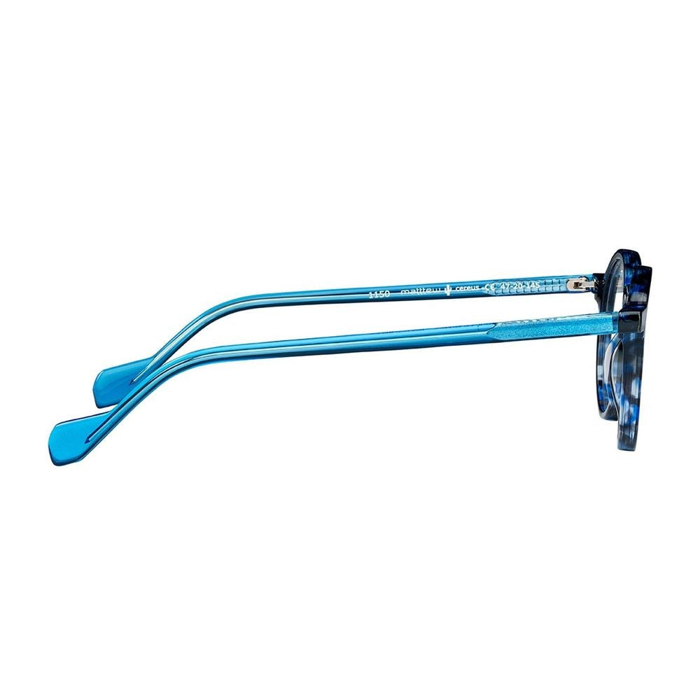 Matttew Cereus Mottled Blue Crystal Acetate Phantos Eyeglasses