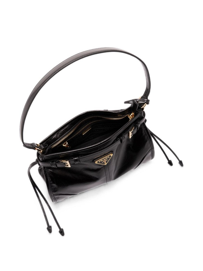 Prada Black Rectangular Calf Leather Handbag