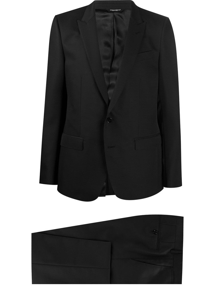 Dolce & Gabbana Classic Black Two-Piece Suit With Notch Lapels