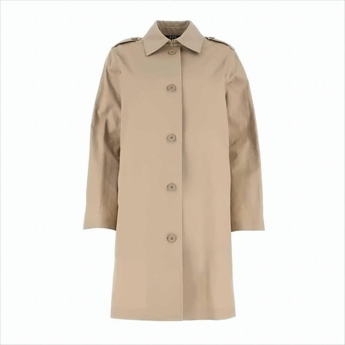 A.P.C. Mid-Length Button-Down Coat With Pointed Collar