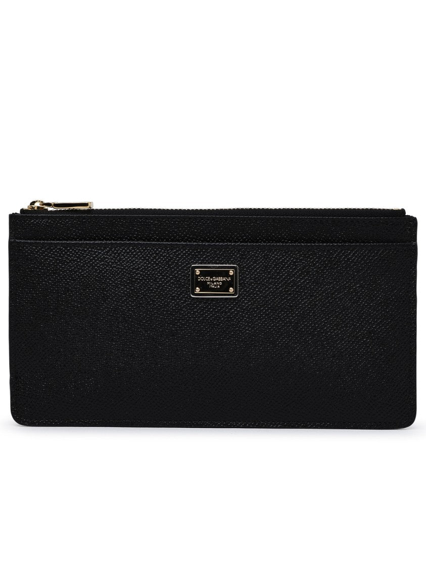 Dolce & Gabbana Black Leather Card Holder