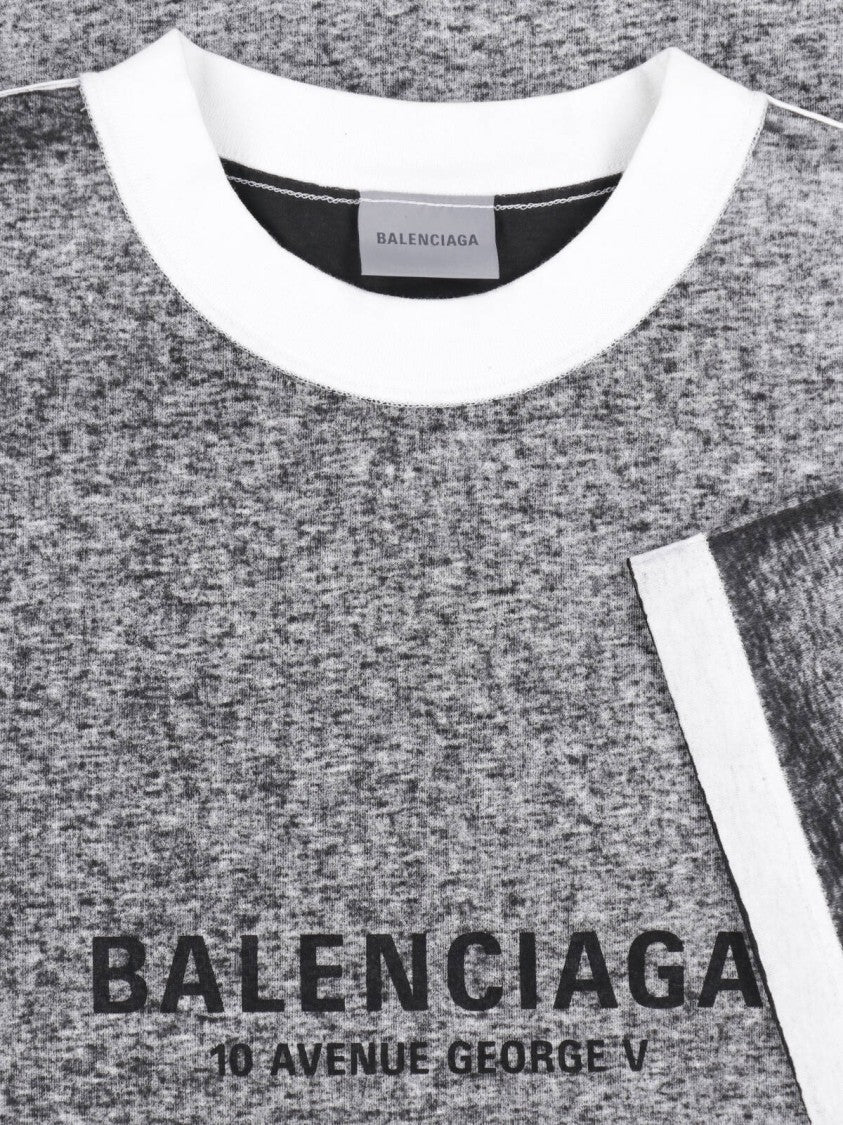 Balenciaga Gray Cotton Sketchy T-Shirt