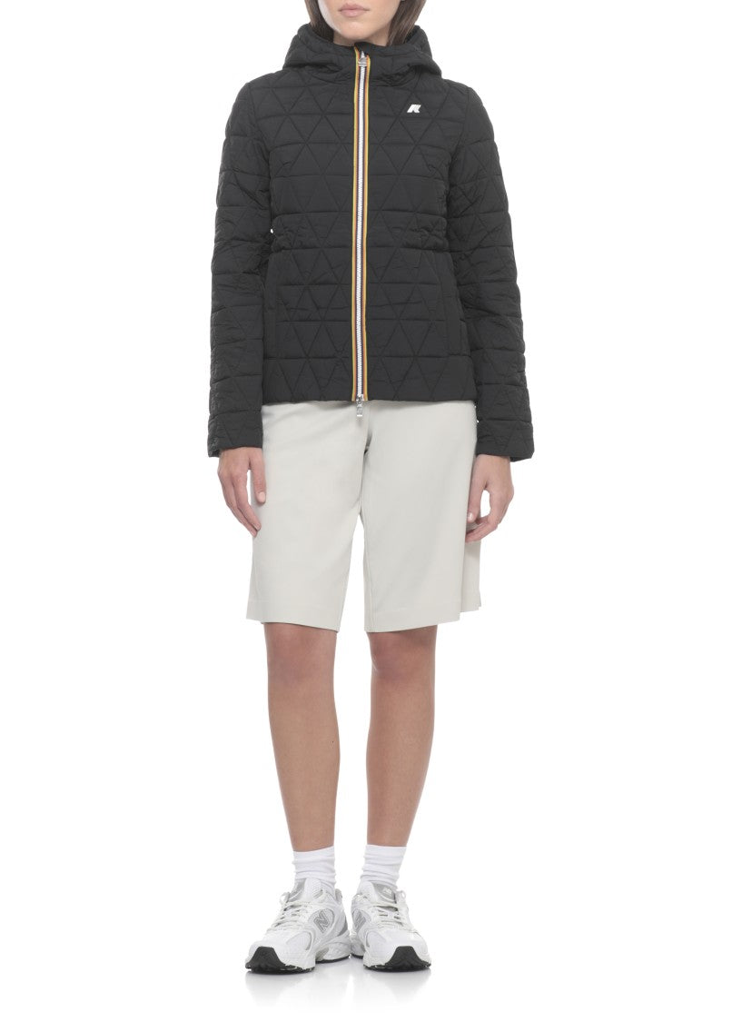 K-Way Black Lil Diamond Quilted Jacket