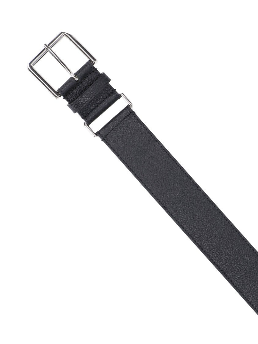 Givenchy Textured Leather Belt With Adjustable Silver-Tone Buckle