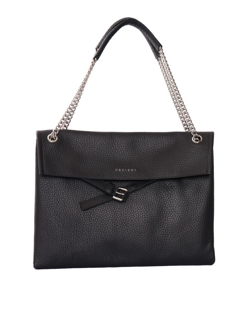 Claudio Orciani Midi Sveva Venus Soft Textured Leather Shoulder Bag