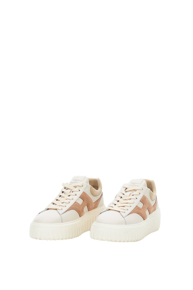 Hogan Nappa Leather Sneakers With Iconic H Striped Detail
