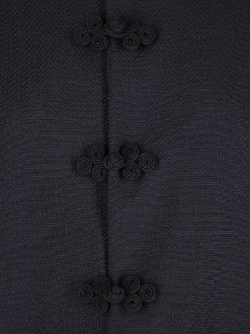 Róhe "Mandarin" Jacket In Blue Virgin Wool