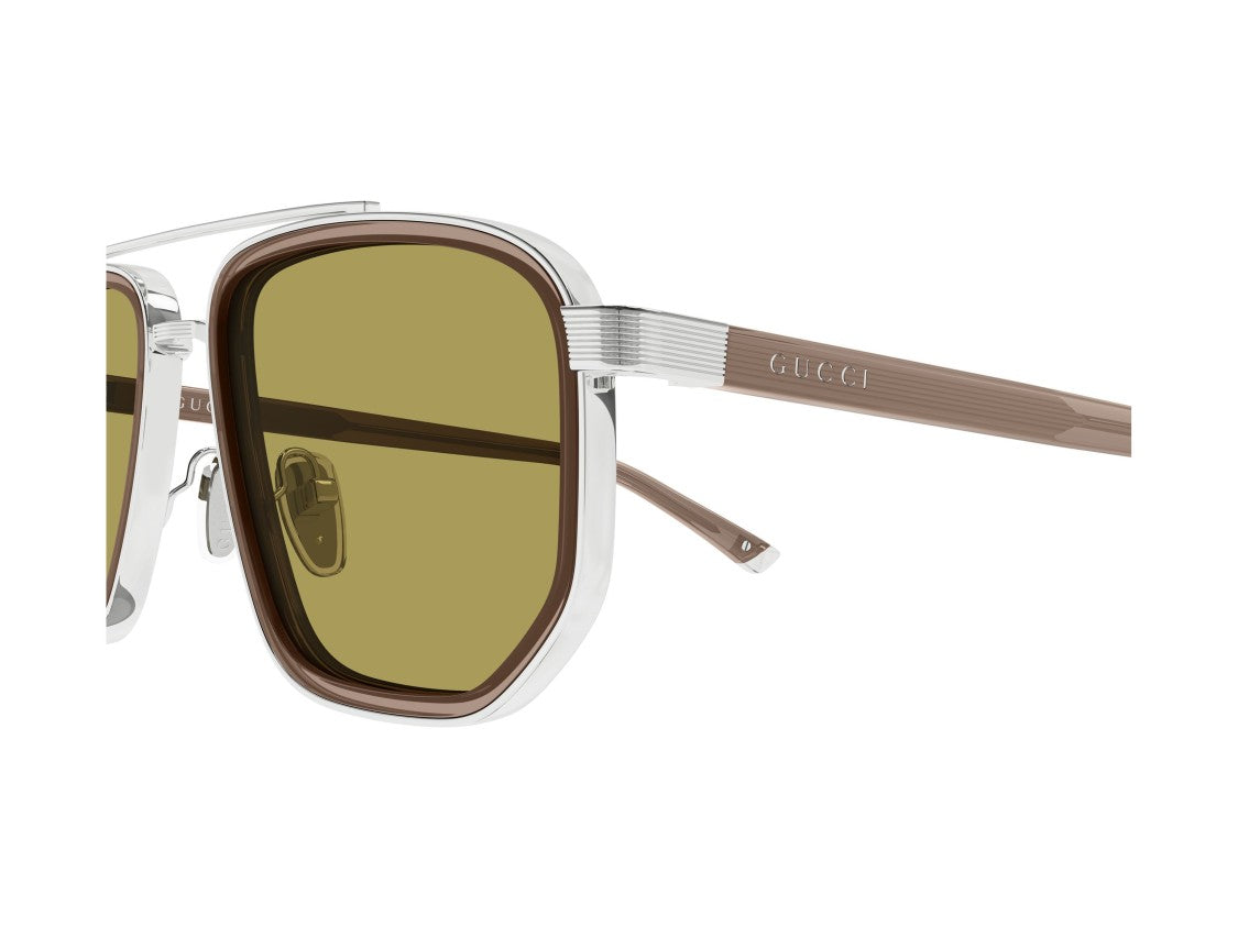 Gucci Metallic Silver Gg2073s Square Sunglasses