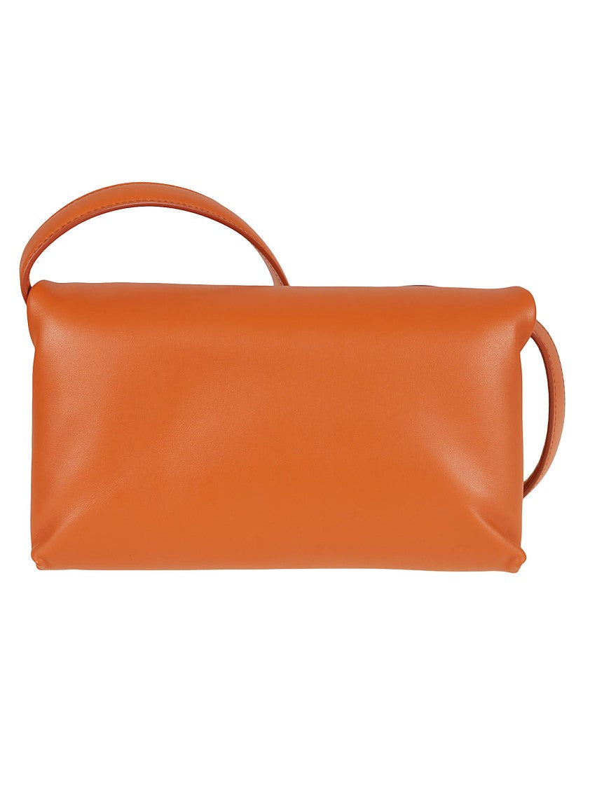 Marni Fold-Over Calf Leather Bag With Detachable Strap