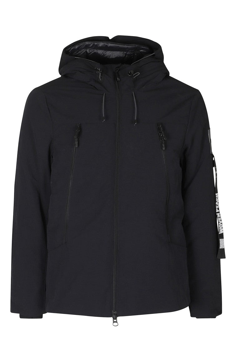 Outhere Technical Nylon Short Jacket With Fixed Hood And Zip Closure