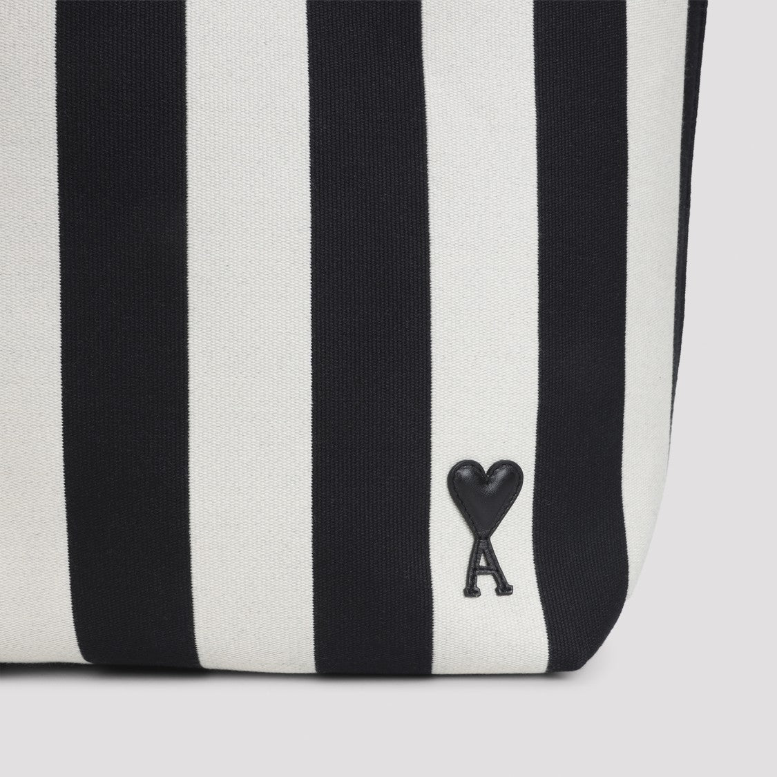 Ami Paris Cotton Canvas Shopper Tote Bag