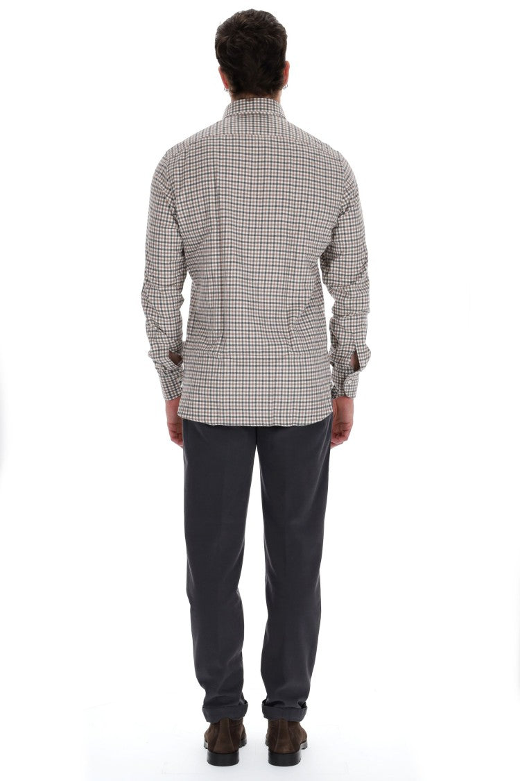 Borriello Flannel Vichy Tailored Shirt