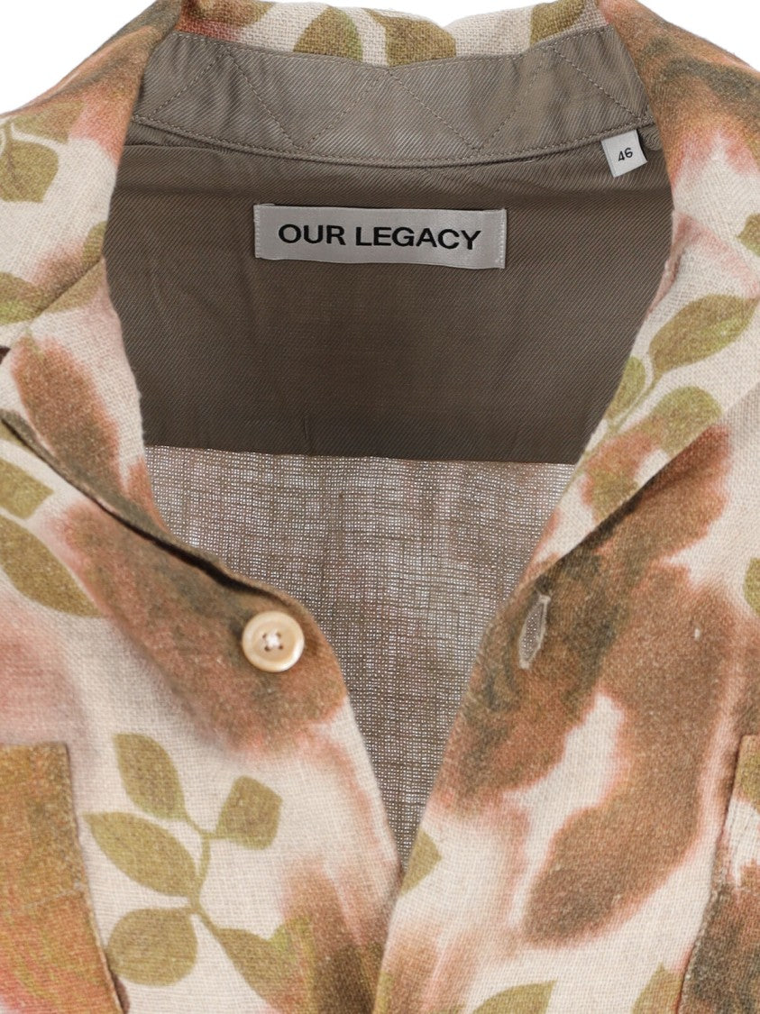 Our Legacy Floral Relaxed-Fit Shirt With Classic Collar