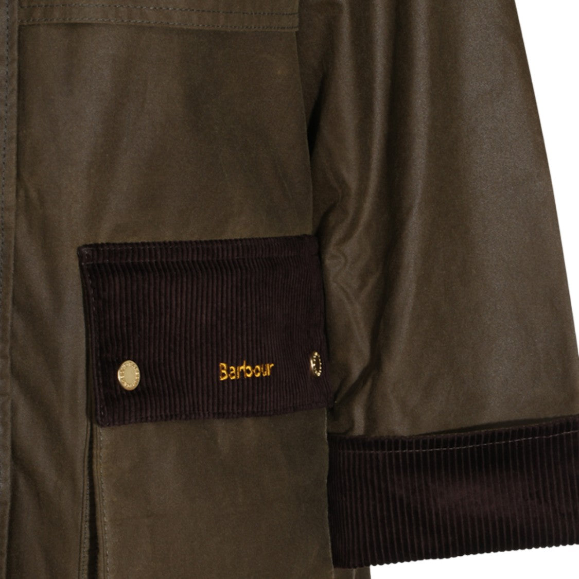 Barbour Waxed Corduroy Accent Long Coat