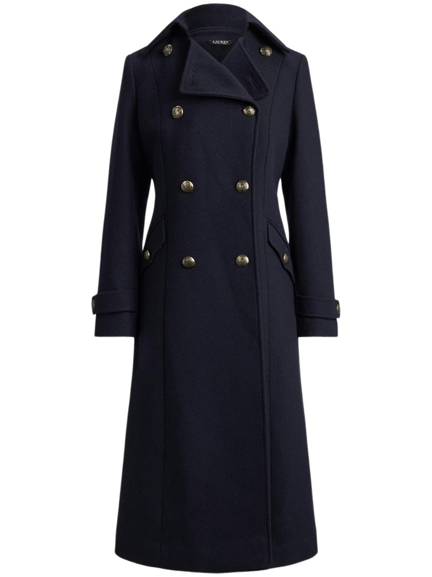 Lauren Ralph Lauren Double-Breasted Tailored Wool-Blend Twill Coat