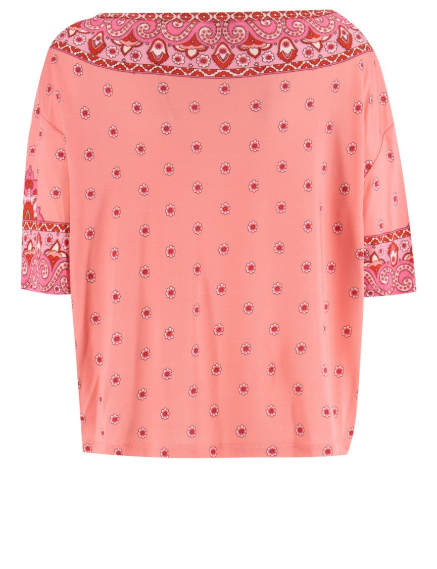 Etro Paisley Print Boat Neck Sweater