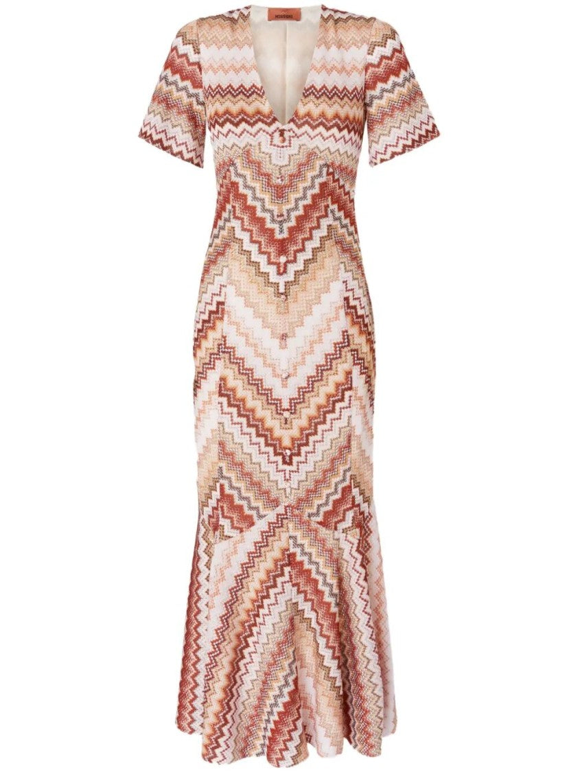 Missoni Maxi Dress With Striking Zigzag Pattern