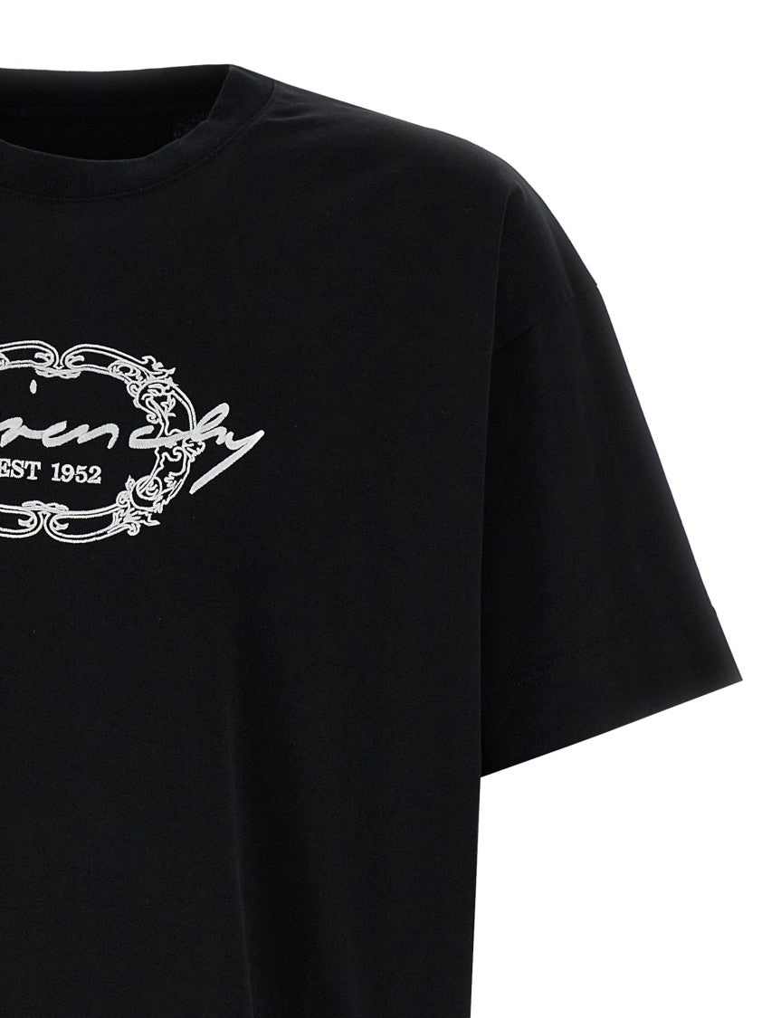 Givenchy Cotton Crewneck T-Shirt With Logo Embroidery