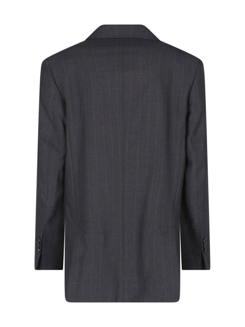 Ami Paris Double-Breasted Virgin Wool Blazer With Notch Lapel
