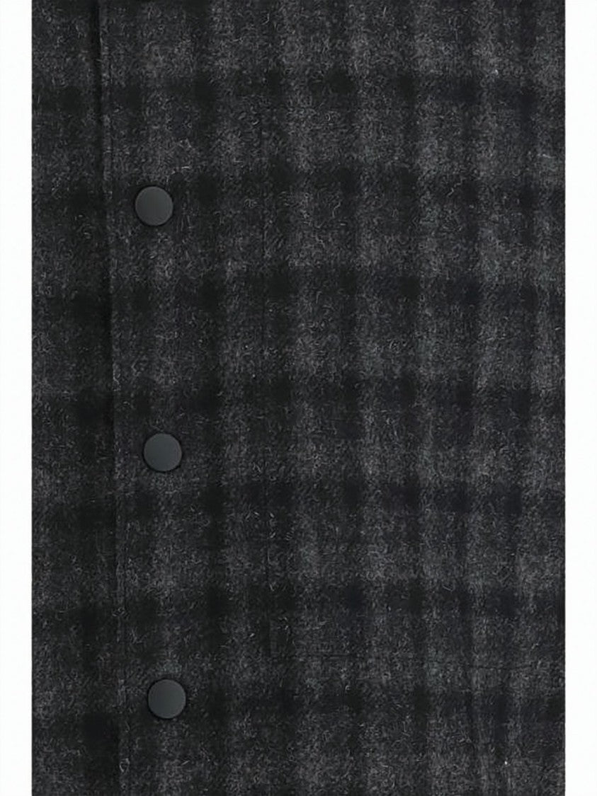 Aspesi Checkered Wool Blend Long-Sleeve Shirt