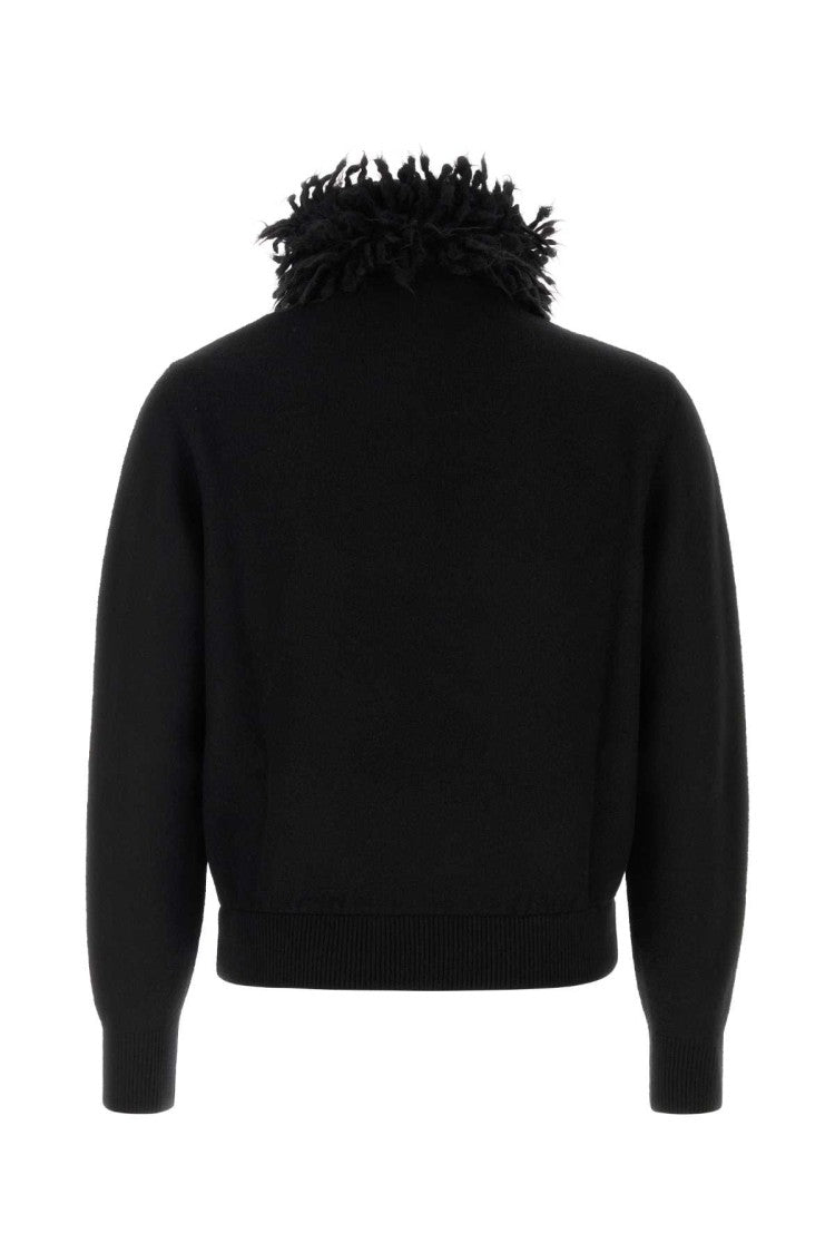 Alexander Mcqueen Black Wool Blend Sweater