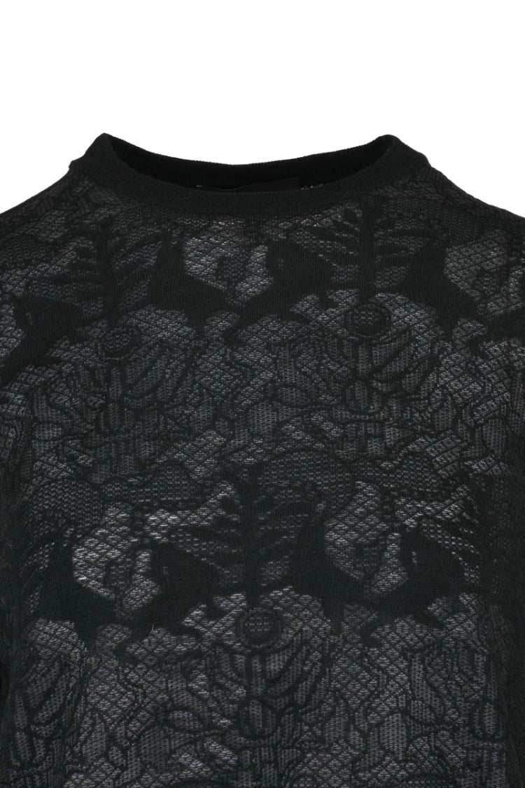 Fabiana Filippi Black Long-Sleeved T-Shirt