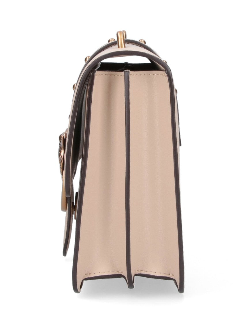 Pinko Structured Beige Handbag With Versatile Carrying Options