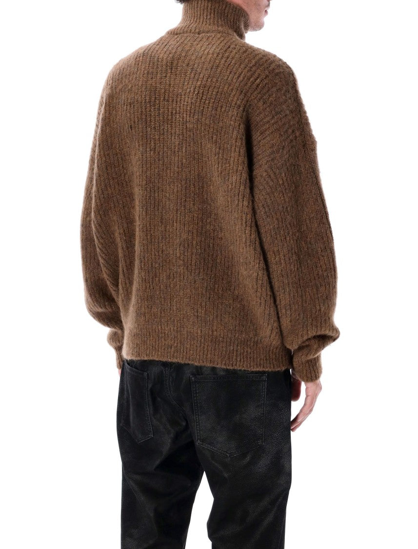 Isabel Marant Dinan Ribbed Half Zip Sweater