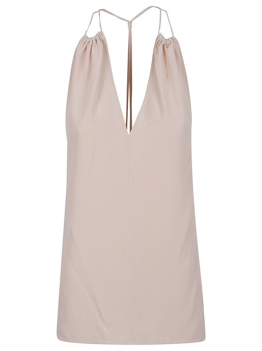 Victoria Beckham V-Neck Gathered Halter Top