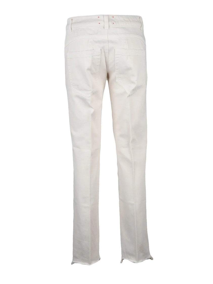 Seafarer Structured White Denim Jeans With Classic Five-Pocket Styling