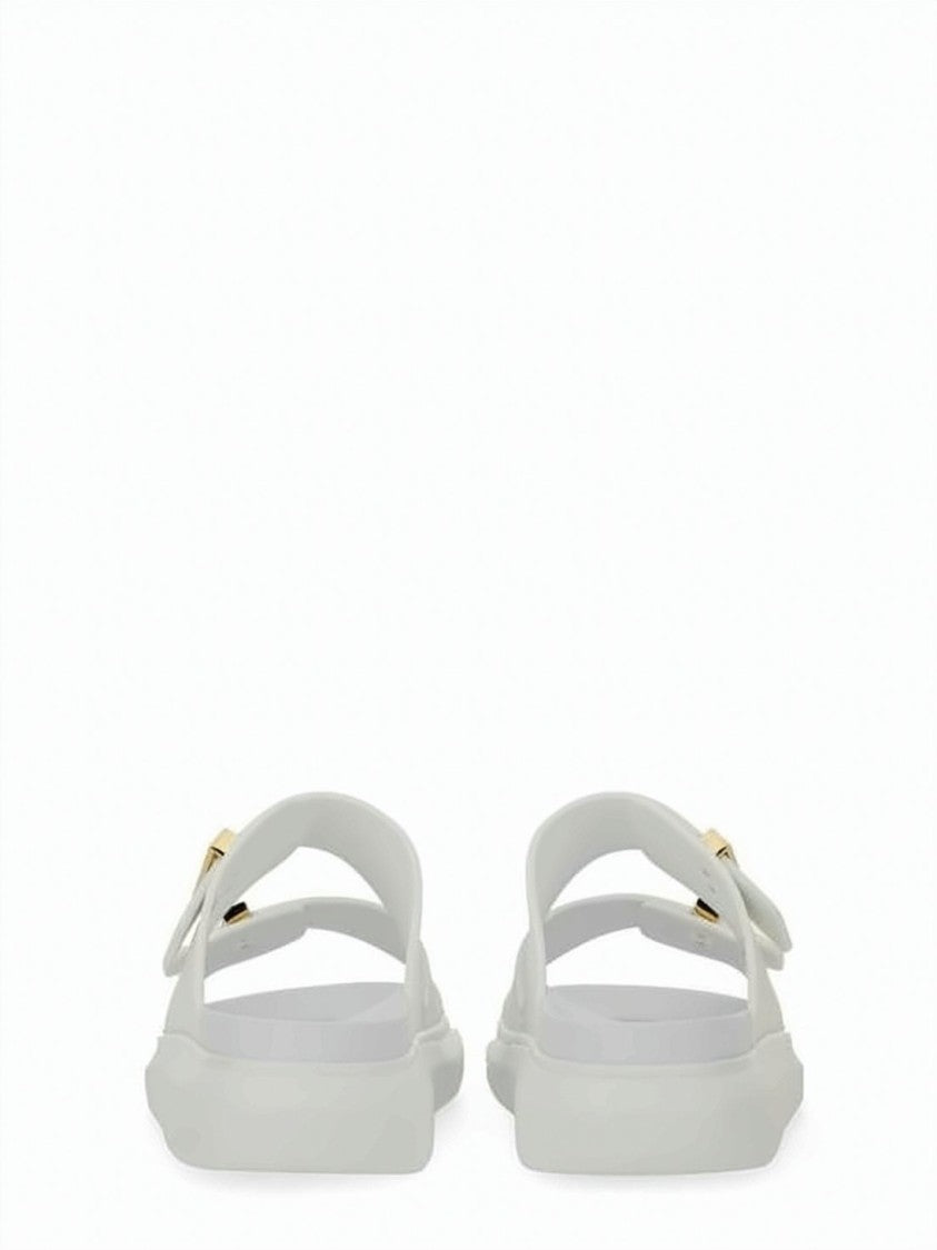 Alexander Mcqueen Hybrid Slide Sandal With Gold-Tone Buckles