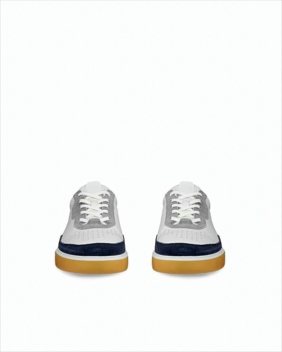 Ecco Low-Top Sneaker With Perforated Leather Accents