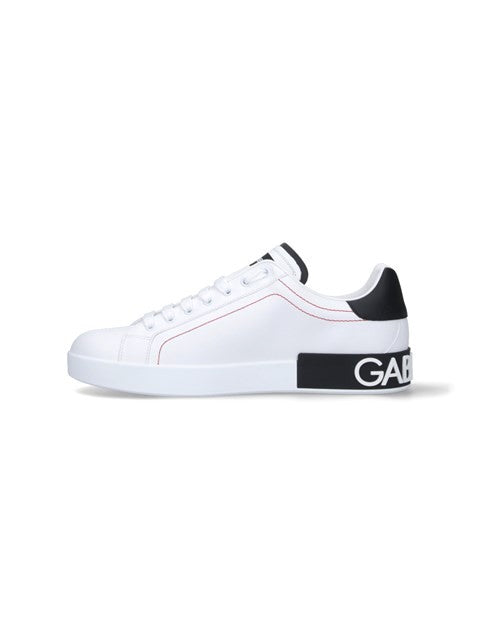 Dolce & Gabbana Portofino Low-Top Sneakers With Contrasting Details