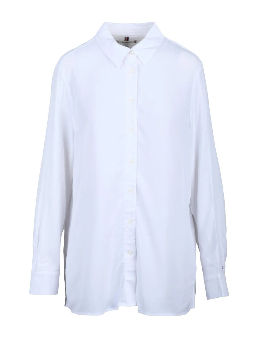 Tommy Hilfiger White Fluid Casual Shirt
