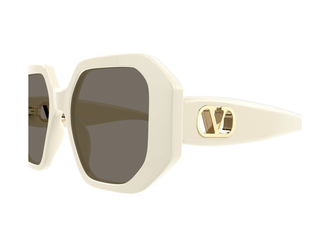 Valentino Gold Vg0003sa Oversized Geometric Square Sunglasses