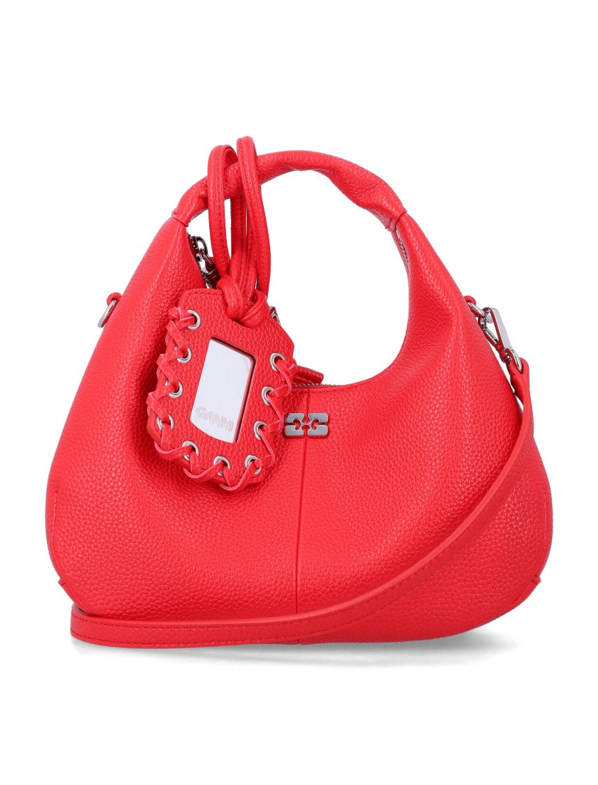 Ganni Hobo Mini Compact Pebbled Mini Bag