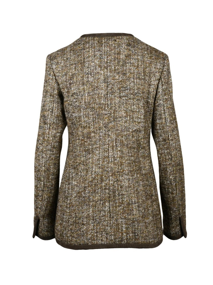 Golden Goose Brown Virgin Wool-Blend Suede Jacket