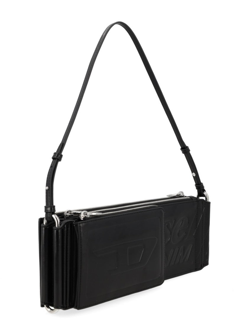 Diesel Flag-D Glossy Black Rectangular Bag