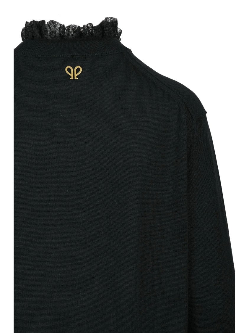 Philosophy Di Lorenzo Serafini Black Virgin Wool Silk Women's Sweater