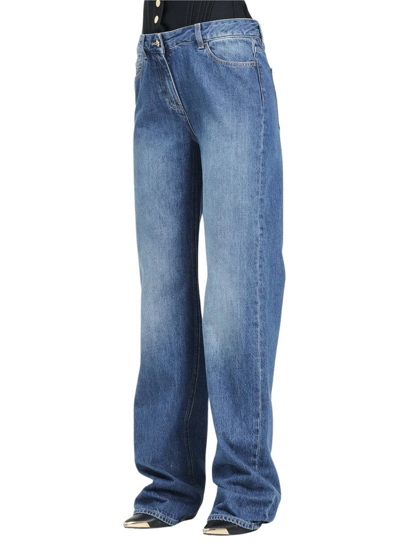 Elisabetta Franchi Blue Polyamide-Blend Stretch Jeans