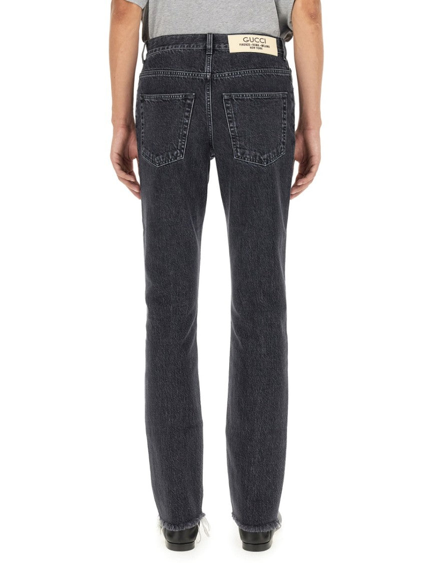 Gucci Straight-Leg Denim Pants With Traditional Five-Pocket Design