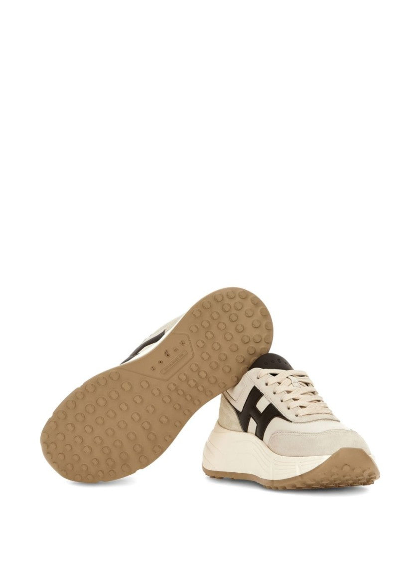 Hogan Beige And Black Hogan Sneakers