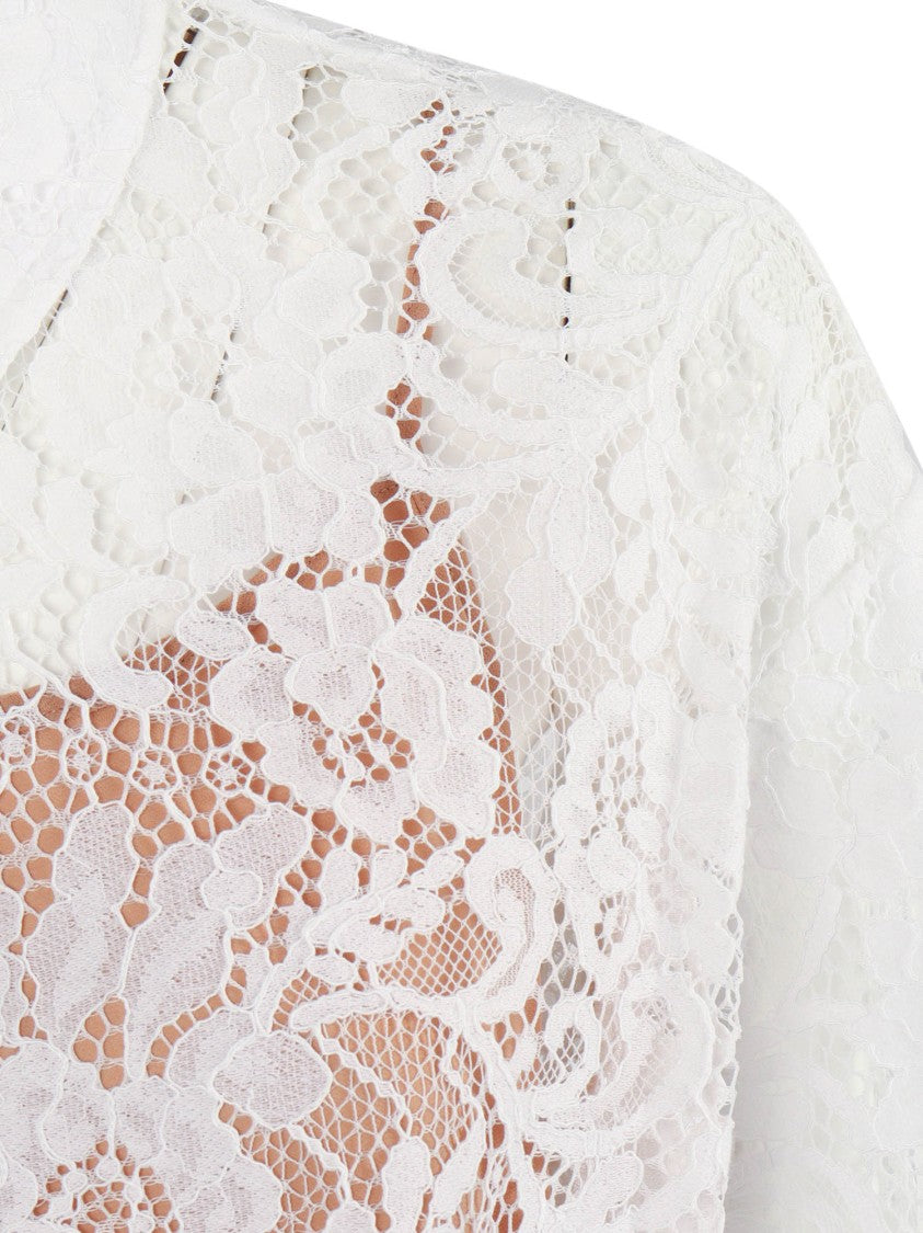 Michael Kors Corded Lace Short Sleeve Shirt